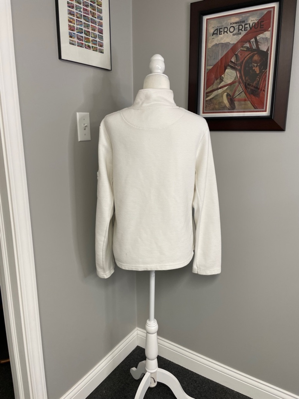 Straight Down Performance Full Zip Golf ribbed jacket size XL White womens - Picture 5 of 6